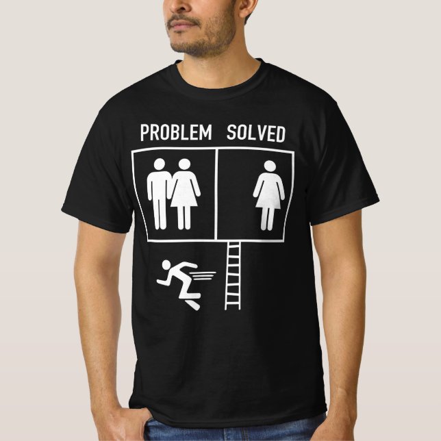 T-shirt Le problème est résolu mariage drôle contre divorc (Devant)