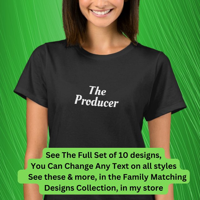 T-shirt Le producteur, famille de musique VIP Matching (Créateur téléchargé)