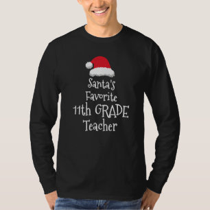 T-shirt Le professeur préféré du Père Noël en 11e année de