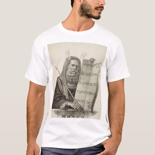 T-shirt Le prophète Moïse avec les tablettes de la loi (Devant)