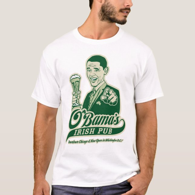 T-shirt Le pub irlandais d'Obama (Devant)