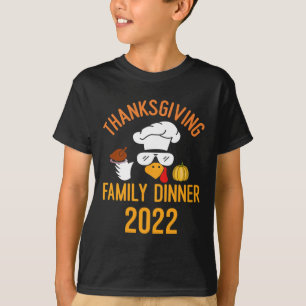 T-shirt le pyjama d'action de grâce pour la famille jumelé