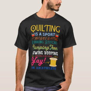 T-shirt Le quilting est un sport drôle dictons quilt coutu