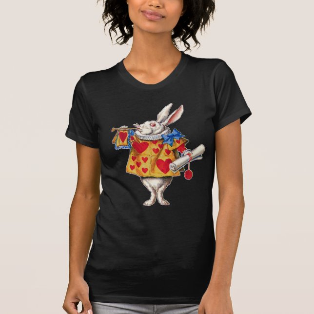 T-SHIRT LE RABIT BLANC D'ALICE AU WONDERLAND (Devant)