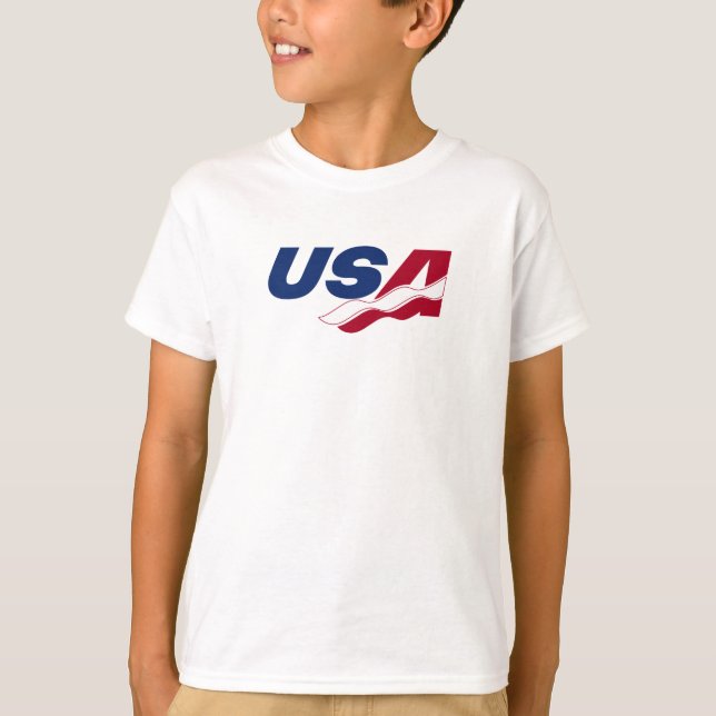 T-shirt Le racquetball des Etats-Unis badine le tee - (Devant)