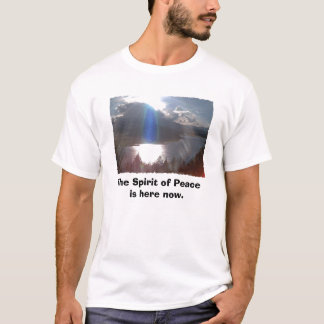 T-shirt Le raie bleu avec la bordure, l'esprit de la paix