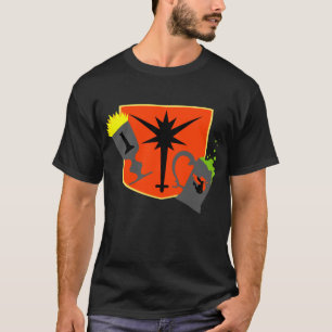 T-shirt Le récipient avec le pilon a la pellicule avec