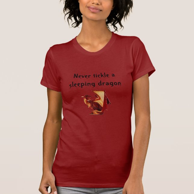 T-shirt le reddragon, ne chatouillent jamais un dragon de (Devant)