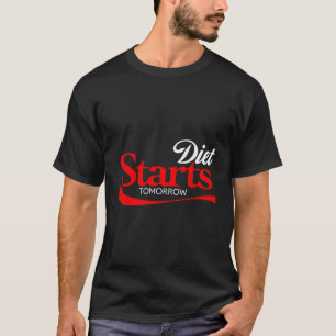 T-shirt Le régime commence demain Chemise Keto Paleo Vegan