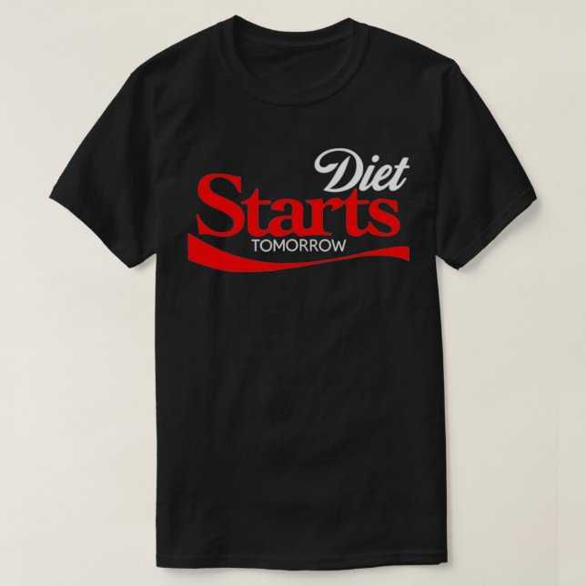 T-shirt Le régime commence demain Chemise Keto Paleo Vegan (Design devant)