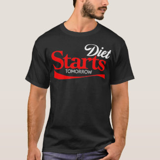 T-shirt Le régime commence demain Chemise Keto Paleo Vegan