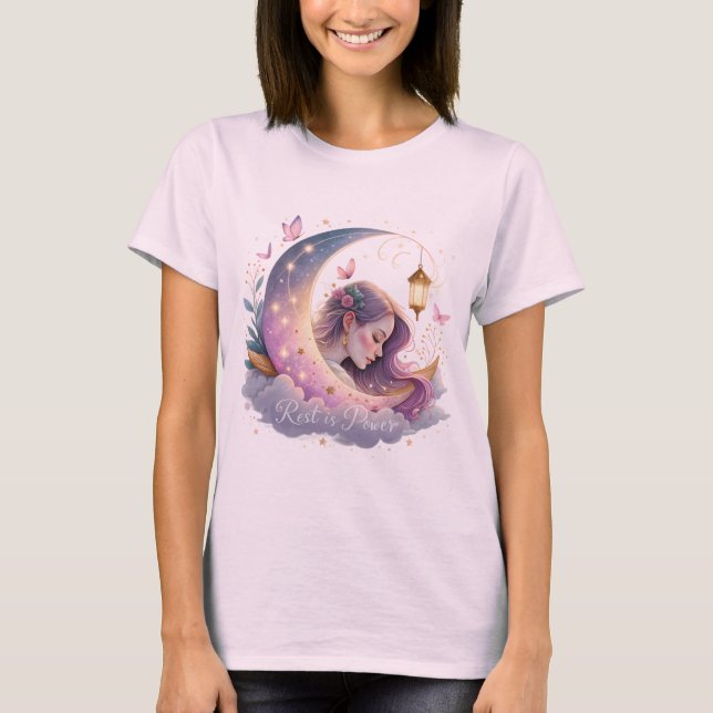 T-shirt Le repos est le pouvoir - La déesse céleste de la  (Devant)
