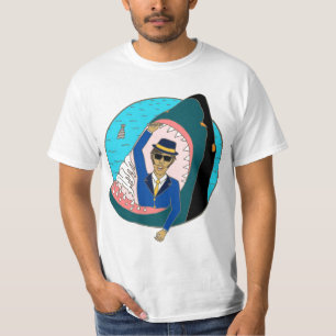 T-shirt Le requin mange l'homme