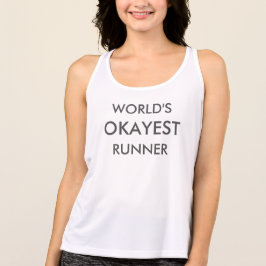T-shirt Le réservoir de fitness de Runner le plus Okayest 