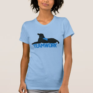 T-shirt Le réservoir des femmes bleues de travail d'équi