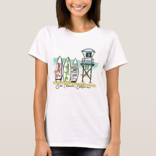 T-shirt Le réservoir des femmes de San Clemente de surf