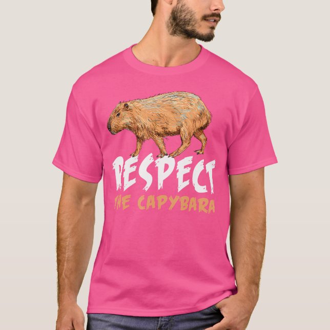 T-shirt Le Respect Drôle De La Capybara Capybara (Devant)