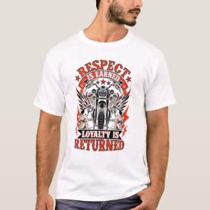 T-shirt Le Respect Du Vélo Est Gagné La Fidélité Est Renvo