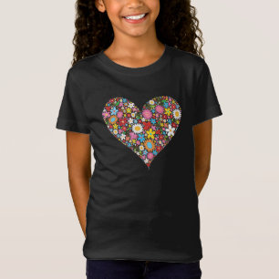 T-Shirt Le ressort lunatique fleurit l'amour mignon de