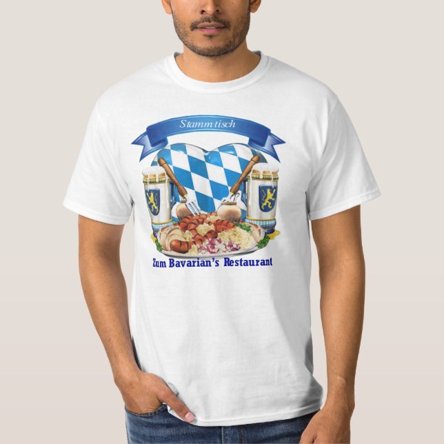 T-shirt Le restaurant du Bavarois de zum de Stummtisch (Devant)