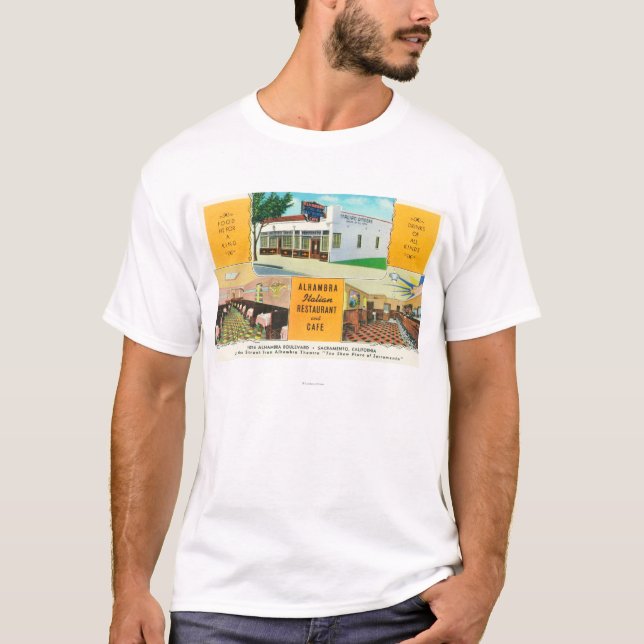T-shirt Le restaurant et le Caf� italiens d'Alhambra (Devant)