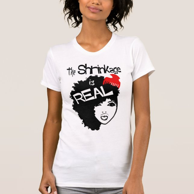 T-shirt Le rétrécissement est T des vraies, naturelles (Devant)