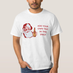 T-shirt Le rétro père noël avec de la bière créent vo