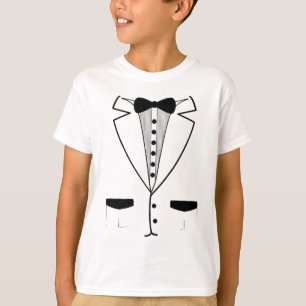 T-shirt Le rétro smoking blanc badine la chemise