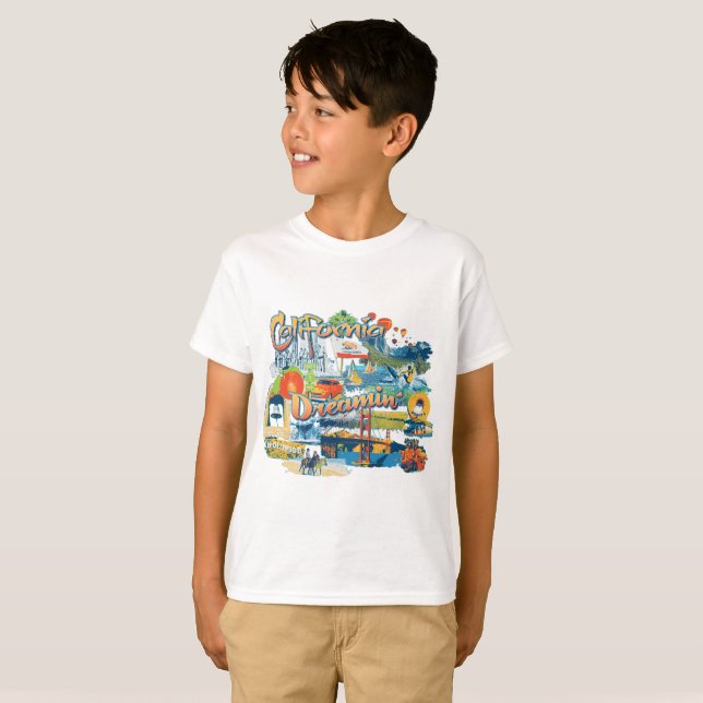 T-shirt Le rêve de Californie (Devant entier)
