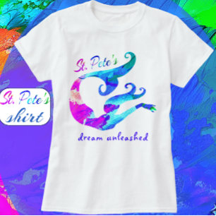 T-shirt Le rêve de sirène coloré de St. Pete en Floride
