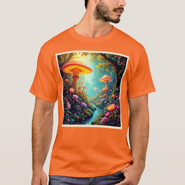 T-shirt Le rêve enchanté de la forêt de champignons (Devant)