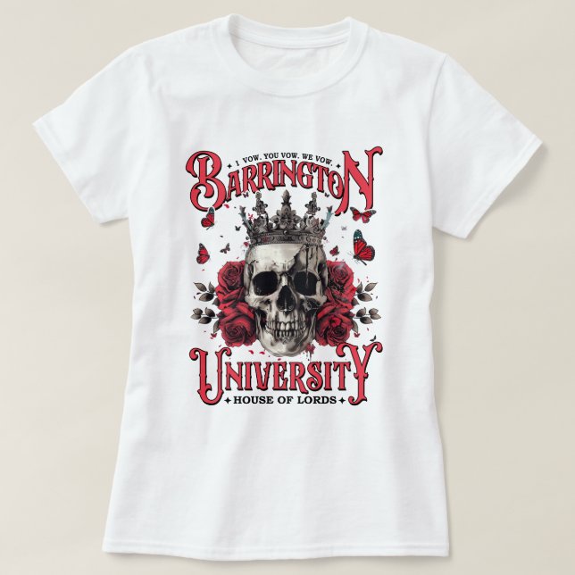 T-shirt Le rituel Dark Romance Université de Barrington (Design devant)