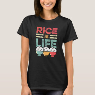 T-shirt Le riz est une vie asiatique ou chinoise