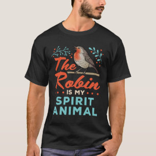 T-shirt Le Robin Est Mon Esprit Oiseau Animalier Amoureux