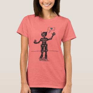 T-shirt Le robot et le chaton sont des amis