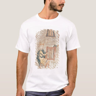 T-shirt Le Roi David jouant un psaltery d'un psalter