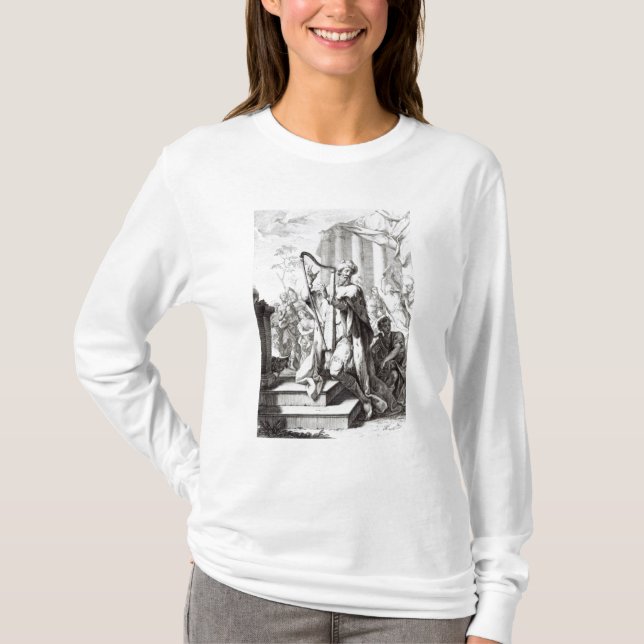 T-shirt Le Roi David Playing la lyre (Devant)