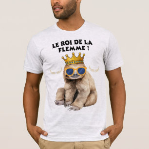 T-shirt Le Roi de la Flemme – Illustration Singe Paresseux
