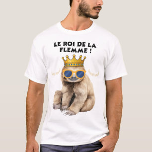 T-shirt Le Roi de la Flemme – Illustration Singe Paresseux