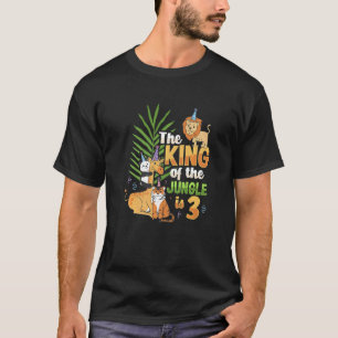 T-shirt Le roi de la jungle est 3 Anniversaire Zoo Animal