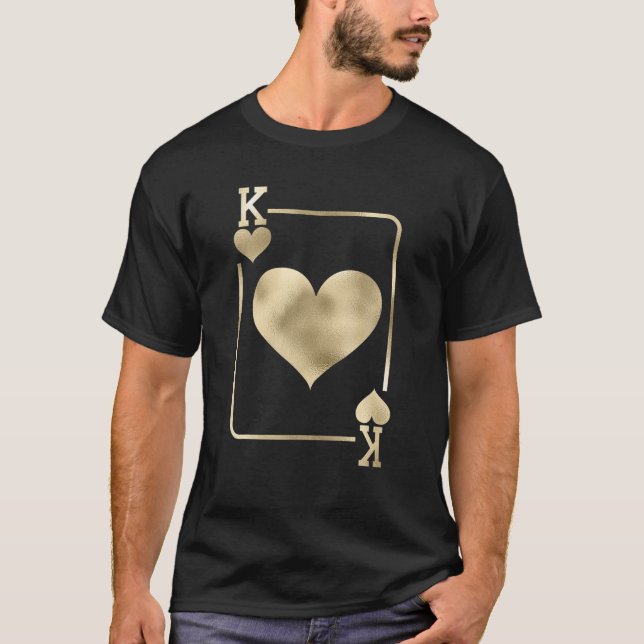 T-shirt Le Roi Des Coeurs Jouer Carte Halloween Costume Gl (Devant)