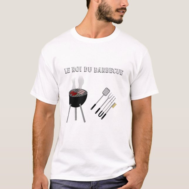 T-shirt Le roi du barbecue personnalisable (Devant)