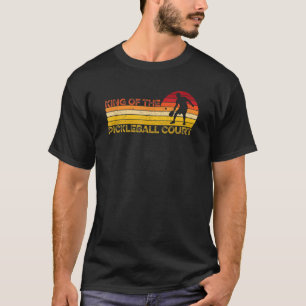 T-shirt Le Roi Du Joueur De Pickleball Court Dink Retro Vi