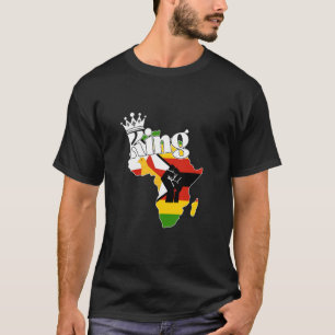 T-shirt Le Roi Du Zimbabwe Avec Le Drapeau Du Zimbabwe En 