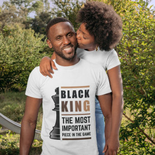 T-shirt Le Roi Noir La Pièce La Plus Importante Dans Le Je