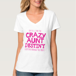 T-shirt Le rose de avertissement de tante folle