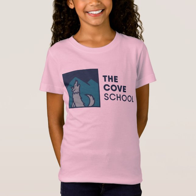T-Shirt Le rose de la fille d'école de crique (Devant)