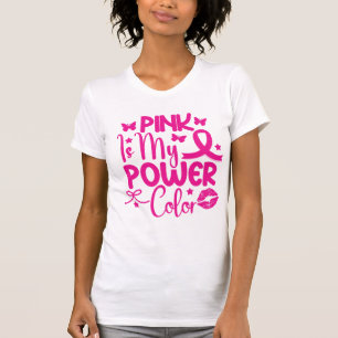 T-shirt le rose est ma puissance Couleur du sein Sensibili
