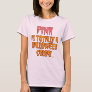 T-shirt Le rose est une couleur d'Halloween drôle Slogan d