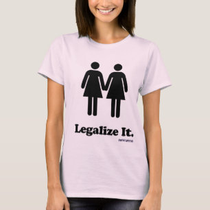 T-shirt Le rose légalisent la chemise de mariage